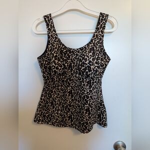 EUC Knix LuxeLift Scoop neck Tank - L+ - Animal Print